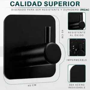 Ganchos Adhesivos (Blanco/Negro/Plata)