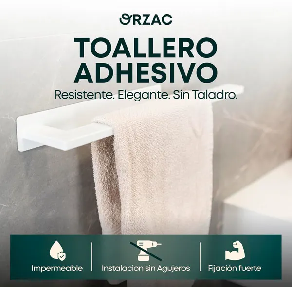 Toallero Rectangular 39_3 cm - Blanco -- Alburnus-Shop (1)