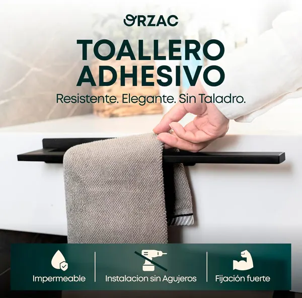 Toallero Rectangular 39_3 cm - Negro -- Alburnus-Shop (2)