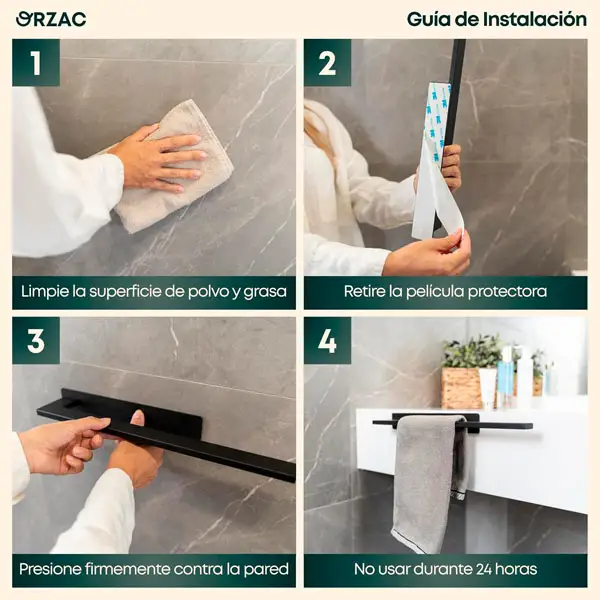 Toallero Rectangular 39_3 cm - Negro -- Alburnus-Shop (5)