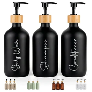 Dispensador Jabon Baño Negro Mate 500ml