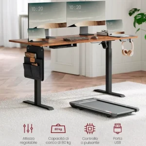 VASAGLE – Escritorio Eléctrico de Altura Regulable, 60 x 160 x (72-120) cm