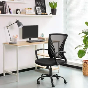 SONGMICS, Silla Giratoria, Regulable en Altura para Estudio de Oficina